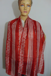 stripe Printed Silk Scarf Indian