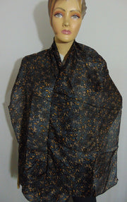 Geometric Print Silk Scarf
