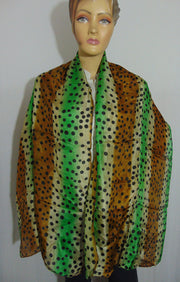Polka Dot Silk Scarf Wrap
