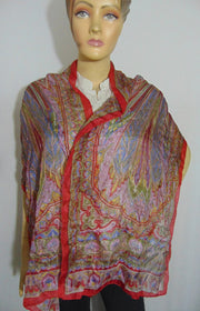 Paisley Printed Silk Scarf Indian