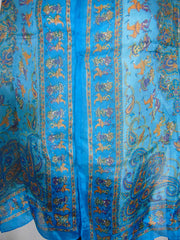 Paisley Printed Silk Scarf Indian