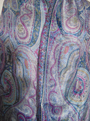 Paisley Printed Silk Scarf Indian