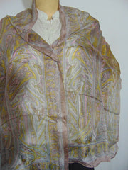 Paisley Printed Silk Scarf Indian