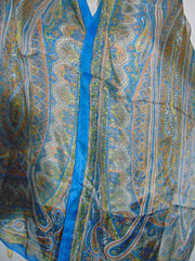Paisley Printed Silk Scarf Indian