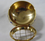 Metal Charcoal Incense Burner With hand painted