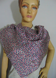 Polka Dot Silk Scarf Wrap