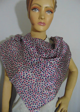 Polka Dot Silk Scarf Wrap