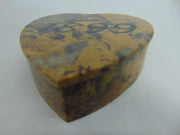 printed Stone Heart Shaped Trinket Box