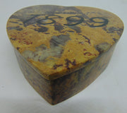 printed Stone Heart Shaped Trinket Box