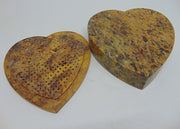 printed Stone Heart Shaped Trinket Box