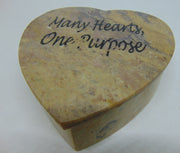 printed Stone Heart Shaped Trinket Box