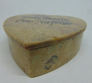 printed Stone Heart Shaped Trinket Box