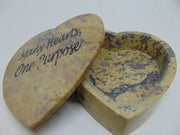 printed Stone Heart Shaped Trinket Box