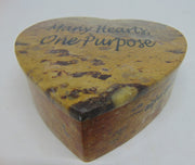 printed Stone Heart Shaped Trinket Box