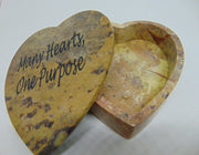 printed Stone Heart Shaped Trinket Box