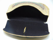 Vintage brass metal mosaic clutch