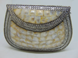 Pearl Mosaic stuuded Clutch Bag
