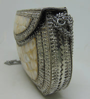 Pearl Mosaic stuuded Clutch Bag