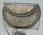Pearl Mosaic stuuded Clutch Bag