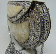 Pearl Mosaic stuuded Clutch Bag