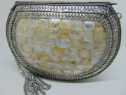 Pearl Mosaic stuuded Clutch Bag