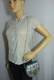 Mother of Pearl stuuded Mosaic Clutch Bag