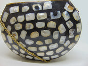 Handmade Mother of Pearl metal Clutch Bag