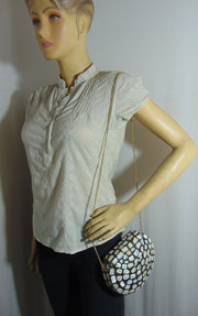 Handmade Mother of Pearl metal Clutch Bag
