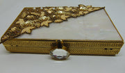 Golden Bead Pearl Mop Wristlet Clutch Bags