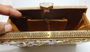 Brass stone Pearl Mop Clutch Bags