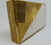 Metal Shell MOP Clutch Purse