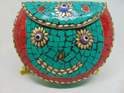 Smiling face Mosaic stone Clutch Bag