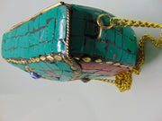 Smiling face Mosaic stone Clutch Bag