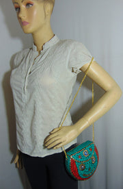 Smiling face Mosaic stone Clutch Bag