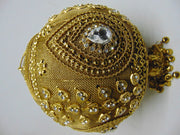 Potli Style Designer Metal Clutch Bag