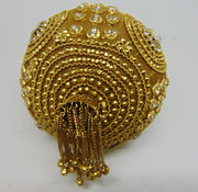 Potli Style Designer Metal Clutch Bag