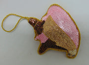 Christmas Hanging coach shell Ornament
