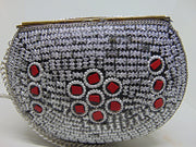 Metal Mosaic Stone Purse Shell Bag