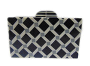 GEOMETRICAL DESIGN RESIN CLUTCH BOX PURSE BAGS