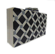 GEOMETRICAL DESIGN RESIN CLUTCH BOX PURSE BAGS