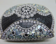 Metal Mosaic Stone Purse Shell Bag