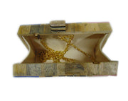 Geometrical Design Resin Clutch Box purse  bag