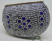 Metal Mosaic Stone Purse Shell Bag