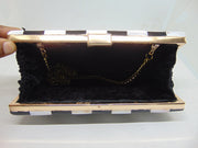 Mop & Resin Filled Metal Box Clutch Bag