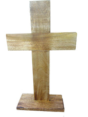 Wood Christian Wall Art and Religious Table Decor (Table Cross)