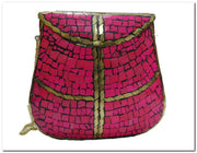 I PHONE MOSAIC WOMENS CHAIN ETHNIC BAG CLUTCH BOX METAL PURSE EVENING