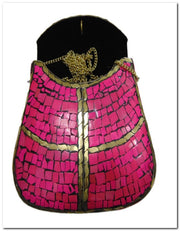 I PHONE MOSAIC WOMENS CHAIN ETHNIC BAG CLUTCH BOX METAL PURSE EVENING
