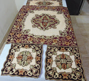 Velvet With Net Table Cover (4 PCS SET)