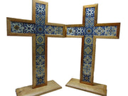 Enamel work Wood Christians  Decorative Tabletop Cross
