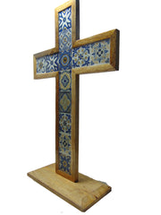 Enamel work Wood Christians  Decorative Tabletop Cross